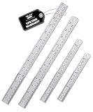 Mr. Pen Steel Rulers, 6, 8, 12, 14 inch Metal Rulers, Pack of 4