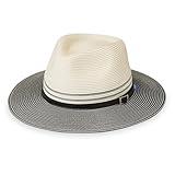 Wallaroo Women’s Petite Kristy Fedora (Ivory/Black, Small) – UPF 50+ UV Sun Protection, Packable, Adjustable, Small Size – Fedora Sun Hat for Travel, Hiking, Outdoor Adventures, Spring & Summer