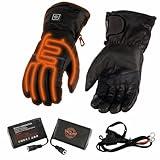 Milwaukee Leather MG7513SET Men’s Women Heated Winter Gloves for Motorcycle Ski Hunting w/Battery and Harness Wire - Medium