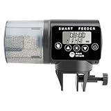 AquaMiracle Programmable Automatic Fish Feeder for Aquarium, Auto Fish Food Dispenser with Timer, Volume Adjustable Vacation Aquarium Feeder with Digital Display, for Granules Pallets Strips