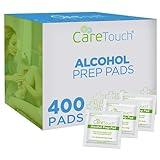 Care Touch Alcohol Wipes Individually Wrapped - Prep Pads with 70% Isopropyl Alcohol, Great for Home, Medical & First Aid Kits Sterilized, Antiseptic 2-Ply Swabs 400 Count