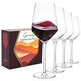 Gnimihz Wine Glasses Set of 4-15oz Wine Glass, Hand Blown Crystal Red Wine or White Wine Glass, Gifts for Women, Men, Wedding, Anniversary, Christmas, Birthday, Gift Packaging for Any Occasion