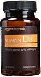 Amazon Elements Vitamin D3, 5000 IU, 180 Softgels, 6 month supply (Packaging may vary), Supports Strong Bones and Immune Health