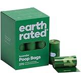 Earth Rated Dog Poop Bags, Guaranteed Leak Proof and Extra Thick Waste Bag Refill Rolls For Dogs, Lavender Scented, 270 Count