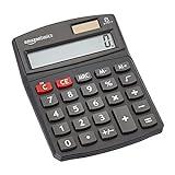 Amazon Basics LCD 8-Digit Desktop Calculator, Portable and Easy to Use, Black, 1-Pack