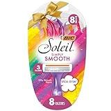 BIC Soleil Simply Smooth Women's Disposable Razors, 3 Blades With Moisture Strip For a Silky Smooth Shave, 8 Piece Razor Set