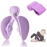 TINRIEF Thigh Master Hip Trainer Kegel Exerciser with Resistance Band, Pelvic Floor Trainer, Kegel Trainer for Postpartum Rehabilitation, Trimmer Inner Thigh, Thigh Toner Workout (Purple)