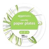 Amazon Basics Everyday Paper Plates, 10 Inch, Disposable, 100 Count