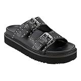 Marc Fisher LTD Women's Agusta Sandal, Black Leather 001, 9