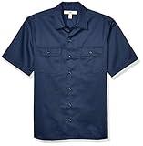 Amazon Essentials Men's Short-Sleeve Stain and Wrinkle-Resistant Work Shirt, Navy, XX-Large