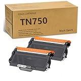 TN750 Toner for TN720 TN-720 TN 750 Toner - Replacement for TN-750 High-Yield Black Toner Cartridge MFC-8810DW HL-5470DW MFC-8710DW MFC-8510DN HL-6180DW MFC-8910DW HL-5450DN Printer, 2-Pack