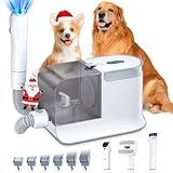 LABIGO Dog Grooming Vacuum, 12000Pa Dog Hair Vacuum with Pet Clipper, 1.8L Pet Grooming Vacuum for Shedding Grooming Trimming, 3 Suction Modes Dog Grooming Kit with 4 Grooming Tools for Dogs Cats