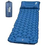 HiiPeak Sleeping Pad for Camping- Ultralight Inflatable Sleeping Mat with Built-in Foot Pump & Pillow, Upgraded Compact Camping Air Mattress for Tent, Backpacking, Hiking