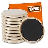 10PCS Furniture Sliders, 3 1/2" Furniture Sliders for Hardwood Floors, Reusable Furniture Sliders for Carpet, Heavy Duty Furniture Movers Sliders, Carpet, Floor Protectors
