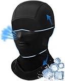 Balaclava Face Mask with Movable Deisgn for Men Women Summer Cooling Shiesty Mask Sun UV Protection-Motorcycle Ski Outdoor Black