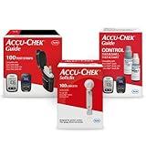 Accu-Chek Softclix Diabetes Blood Sugar Test Kit for Diabetic Glucose Monitoring: 100 Softclix Lancets, 100 Guide Test Strips, and Control Solution (Packaging May Vary)