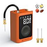 ETENWOLF P300 Plus Ball Pump, Electric Basketball Pump Inflation and Deflation, with 3200 mAh Rechargeable Battery, Air Pump for All Sports Balls,Vivid Orange