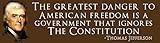 WYCO Products - "The Greatest Danger to American Freedom is A Government That Ignores The Constitution - Thomas Jefferson - Political - 3"x10" Car Vehicle Magnet poli061303-3 x10-M