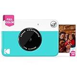 KODAK Printomatic Full-Color Instant Print Digital Camera - Colorful Photos On Zink 2x3" Sticky-Back Photo Paper - 5MP, Portable, Creative Fun Gift for Birthday, Christmas, Holiday - Blue