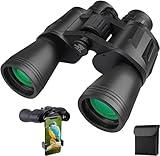 20x50 Binoculars for Adults, HD High Powered Professional Binoculars for Bird Watching Travel Stargazing Concerts Outdoor Sports-BAK4 Prism FMC Lens,Waterproof, Fogproof with Phone Adapter
