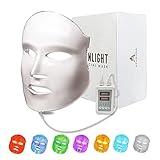 Aphrona FDA cleared LED Facial Skin Care Mask MOONLIGHT PRO 7 Color Treatment Photon Mask (White)