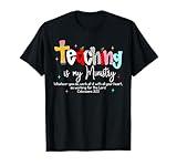 Teaching is My Ministry God Christian Teacher Back to School T-Shirt