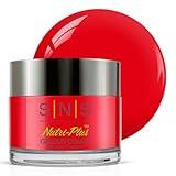 SNS Nail Dip Powder, Gelous Color Dipping Powder - Mandarin Fish (Red/Neon) - Long-Lasting Dip Powder Nail Color Lasts 14 Days - Low-Odor & No UV Lamp Required - 1 oz