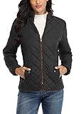Anienaya Women's Lightweight Quilted Jacket Stand Collar Zip Warm Winter Coat Outwear w 2 Pockets