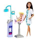 Barbie Careers Playset, Dentist with Blonde Doctor Fashion Doll, 1 Toddler Small Doll, Furniture & Accessories