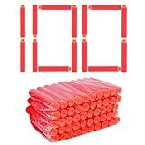 WALWAL 100 PCS Suction Darts Foam Bullet Refill Pack - Compatible with N-Strike, Modulus, AccuStrike Elite Series - Safe Foam Ammunition for Kids, Teens, and Adults(Red)