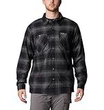 Columbia Men's Cornell Woods Fleece Lined Shirt Jacket, Blackuffalo Tartan, Large