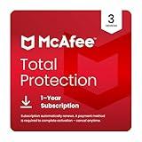 McAfee Total Protection 3-Device 2025 | Security Software Includes Antivirus, Secure VPN, Scam Protection, Identity Monitoring | 1-Year Subscription with Auto-Renewal | Download