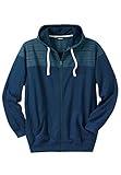 KingSize Men's Big & Tall French Terry Snow Lodge Hoodie - 5XL, Navy