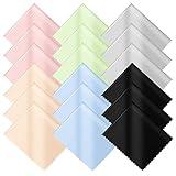 18 Pack Microfiber Cleaning Cloths (7" x 6") Multicolor Glasses Cleaning Cloth for Eyeglasses, Camera Lens, Cell Phones, Laptops, LCD TV Screens and More