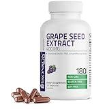 Bronson Grape Seed Extract 400 mg - Antioxidant & Immune Support - Standardized Extract with 95% Proanthocyanidins- Non GMO, 180 Vegetarian Capsules