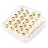 Newness Deviled Egg Containers with Lid, (Set of 2), Plastic Egg Platter for 48 Devil Eggs, Clear Storage Deviled Egg Carrier, Fridge Stackable Countertop Portable Egg Tray