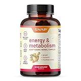 Metabolism and Natural Energy Supplements for Fatigue, Stress Relief, Energy Booster & Better Mood, Energy Pills for Women & Men, Ginger, Turmeric, Rhodiola Rosea, 60 Capsules