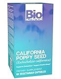 Bio Nutrition California Poppy Herbal Supplement 60 Vegetarian Capsules | Natural Relaxation & Stress Relief | Supports Calm Sleep & Mood