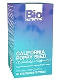 Bio Nutrition California Poppy Herbal Supplement 60 Vegetarian Capsules | Natural Relaxation & Stress Relief | Supports Calm Sleep & Mood