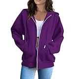 Zip Up Hoodie Women Lightweight Fleece Jacket Oversized Sweatshirt Casual Plus Size Fall Athletic Workout Sports Gym Y2k Sweat Zip Up Jackets Cute Preppy Travel Comfort Hoodies Outerwear Winter Coats