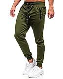 BUXKR Mens Casual Joggers Sweatpants for Jogging,Running or Athletic Activities,Army Green,XL