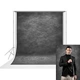 UrcTepics 8x10ft Dark Gray Portrait Backdrop Abstract Headshot Backdrops for Photography Professional Studio Photoshoot Backdrop Yearbook School Photographic Artistic Background