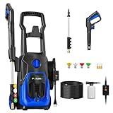 POXURIO Electric Pressure Washer, 4000PSI 2.8GPM Power Washer, 3-in-1 Self-Priming High Pressure Washer for Cars, Patio, Deck