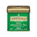 Twinings Irish Breakfast Loose Tea, 3.53 Ounce Tin (Pack of 1), Smooth, Flavourful, Robust Black Tea Leaves, Caffeinated, Enjoy Hot or Iced