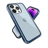 Speck Clear iPhone 14 Pro Case Drop Protection, Scratch Resistant Dual Layer Slim Phone Case for 6.1 Inch iPhones 14 Pro - Anti-Yellowing & Anti-Fade Case - Glass Navy/Winter Navy GemShell