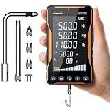 GOYOJO Digital Force Gauge 500N&110LB with Extra-Large Screen and Bold Font, High Precision Multi-Unit Display for Push-Pull Testing, Trigger Pull Measurement, and Industrial Quality Control