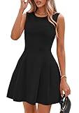 PRETTYGARDEN Summer Dresses for Women 2025 Elegant Classy A Line Business Casual Work Graduation Cocktail Short Dress (Black,Medium)