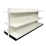 48X12X72" Doublesided Add-on Gondola Display Merchandiser Unit, Excluding Shelves, Black MGDSA-481272-B-NF