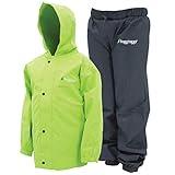 FROGG TOGGS Boys Youth Polly Waterproof Breathable Rain Suit, Hivis Green, Medium US