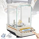 Hanchen Digital Analytical Balance, 0.1mg Precise Electronic Scale for Lab/Pharmacy/Jewelry Store/Chemical Plant 0.0001g (120g/0.0001g)